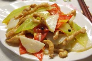 Winter Food Yam is at The Time-[fried Shredded Chicken with Yam and Green Bamboo Shoots] recipe