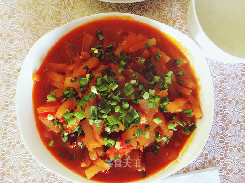 Roasted Winter Melon with Tomatoes recipe