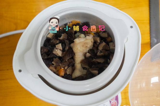 Mushroom and Chicken Thigh Porridge Over 10 Months recipe