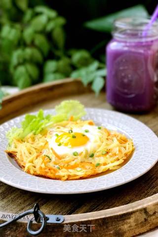 Shredded Potato Sun Egg recipe