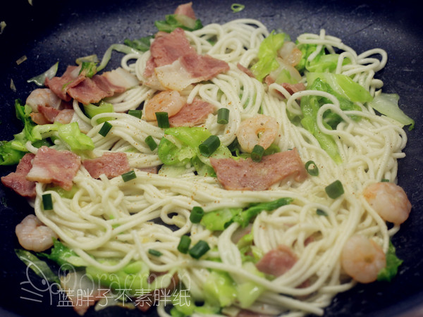Fried Noodles with Shrimp in The Late Night Canteen recipe