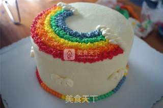 #aca烤明星大赛#five-color Rainbow Cake recipe