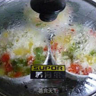 Three-color Glutinous Rice with Preserved Fruit recipe