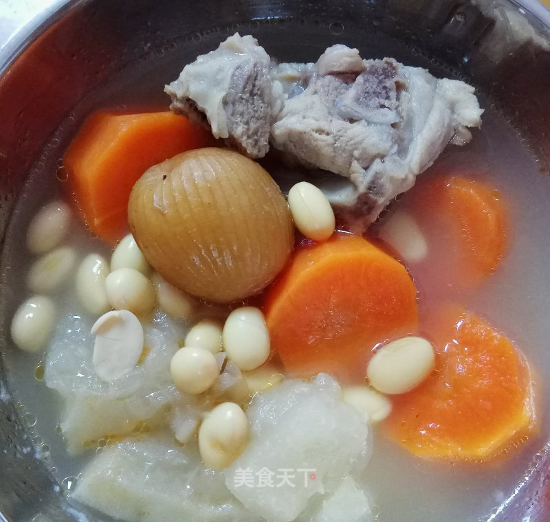 Soybean Pomelo Peel Dragon Bone Soup recipe