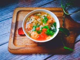 Dried Shrimp Meatball Soup recipe