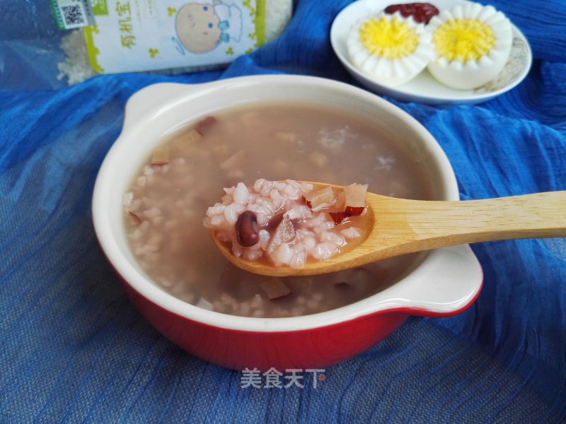 Red Dates and Red Beans Baby Rice Porridge recipe