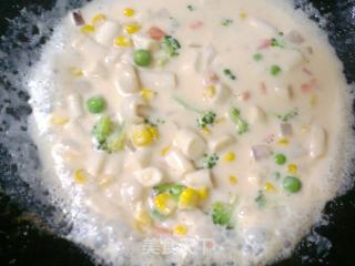 Mellow and Tempting-mustard Cream Pasta with Fresh Vegetables recipe