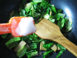 Stir-fried Lettuce with Veggie Ham recipe