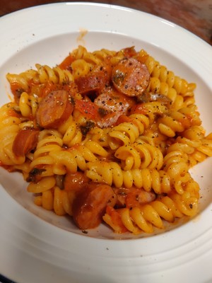 Super Delicious Home Simple Tomato Spiral Pasta recipe