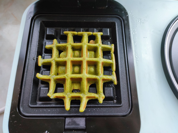 Matcha Waffles, Fruit Sago recipe