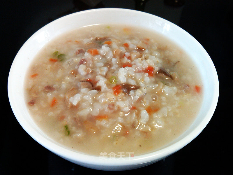 Double Rice Lamb Porridge with Real Shimeji Mushroom recipe