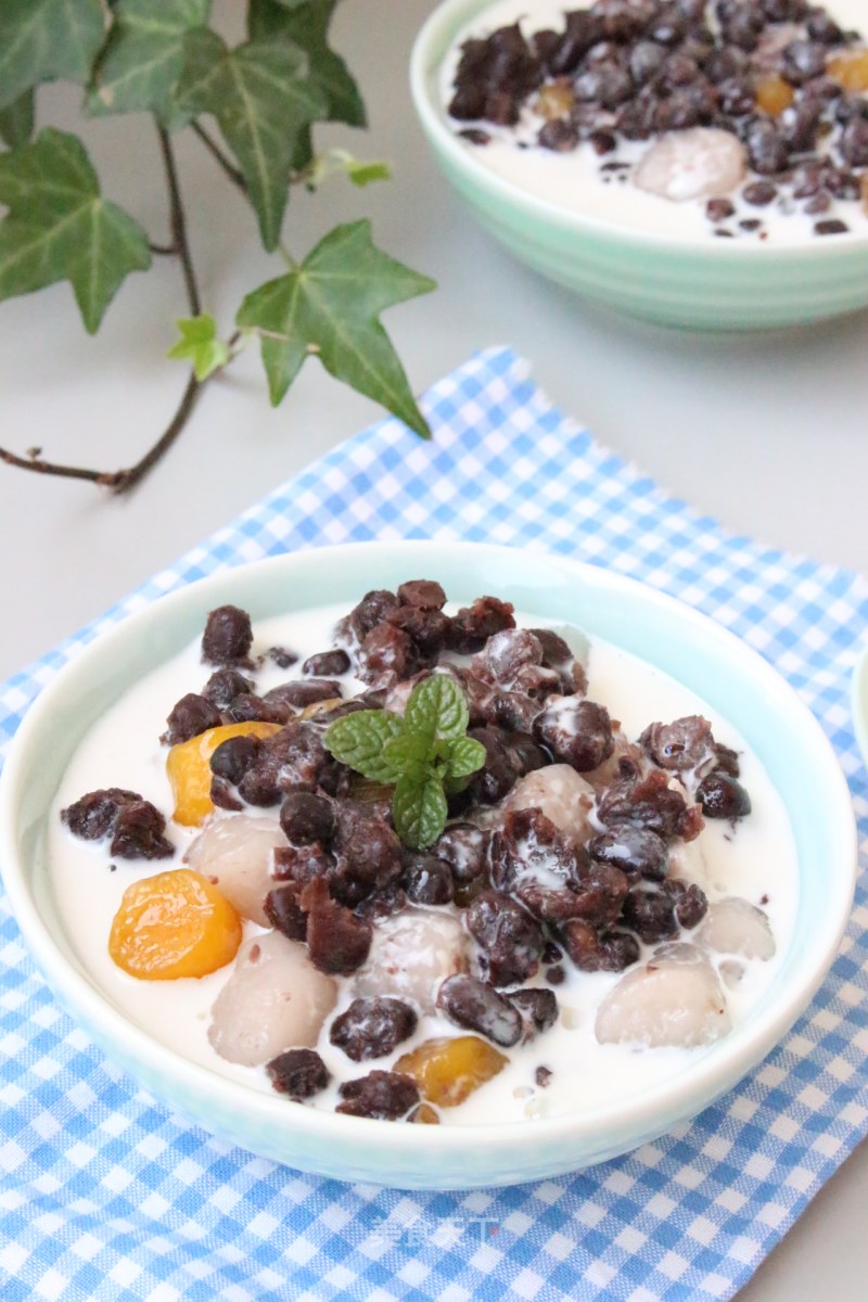 Coconut Milk, Red Bean and Taro Balls recipe