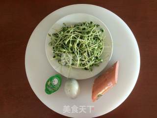 Preserved Egg Ham Bean Sprout Soup recipe