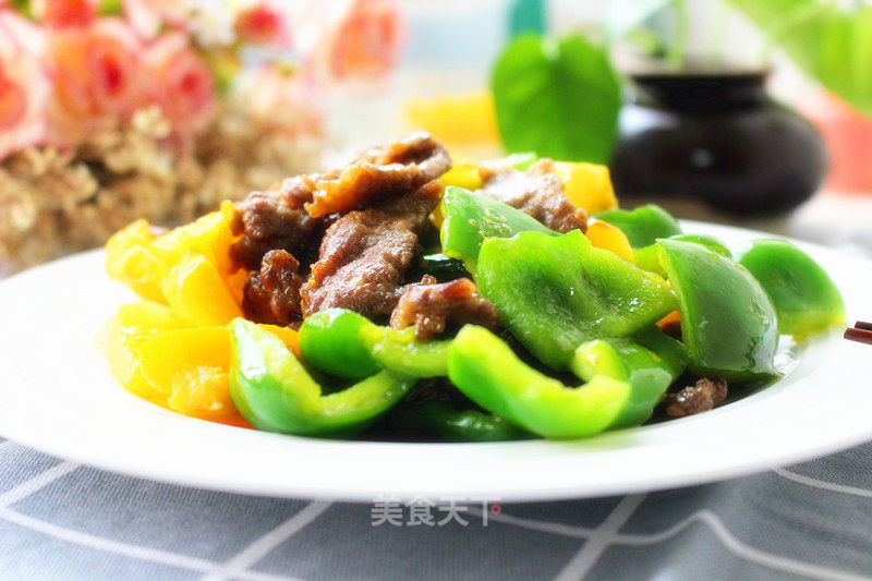 Stir-fried Beef with Bell Pepper recipe