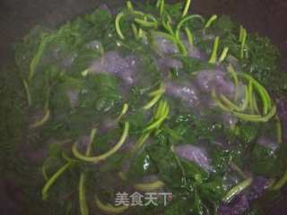 Purple Sweet Potato Leaf Soup recipe