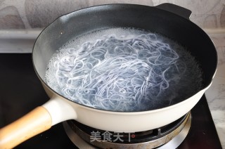 Butterfly Pea Chicken Noodle Soup recipe