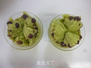 Japanese Matcha Honey Bean Rice Noodle Cake recipe