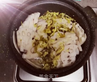 Mei Cai Bamboo Shoots Lotus Root recipe