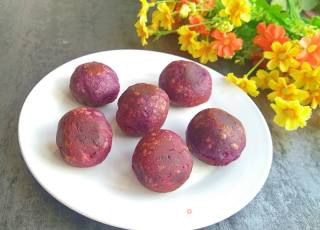 Purple Potato Bean Paste Ball recipe