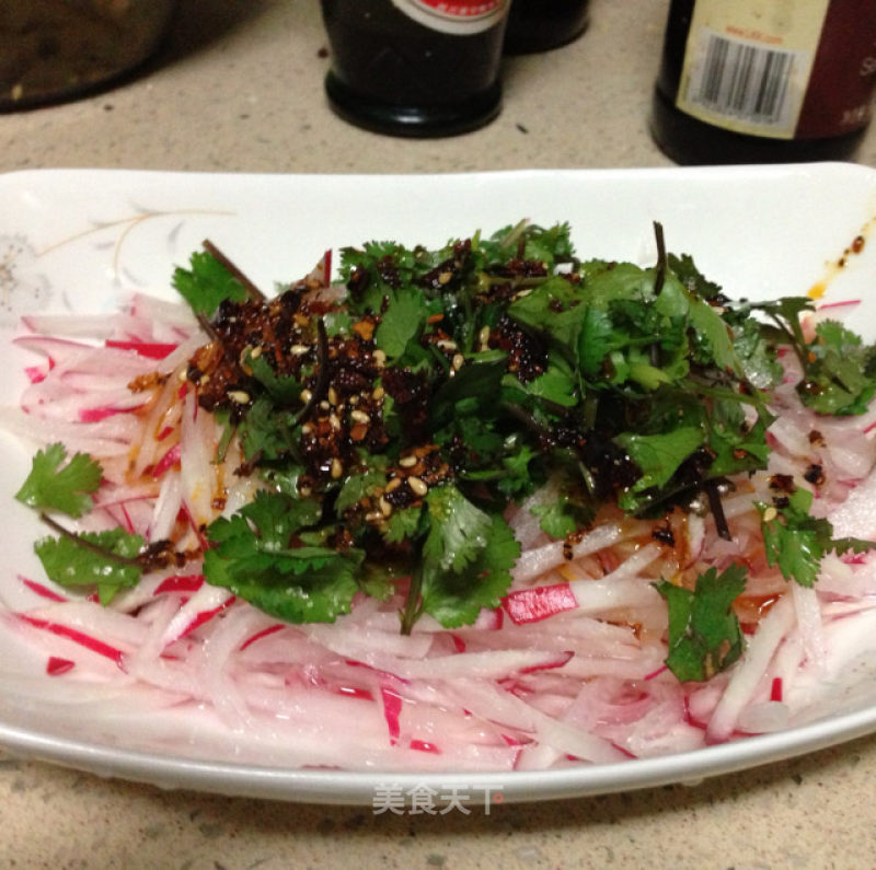 Shredded Radish with Cold Smoked Fat