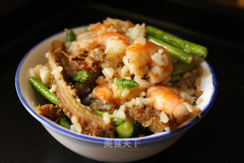 Asparagus and Shrimp Fried Rice recipe