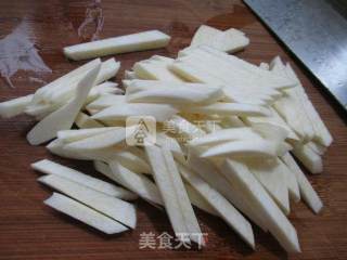 Stir-fried Rice White with Onion Pork Belly recipe