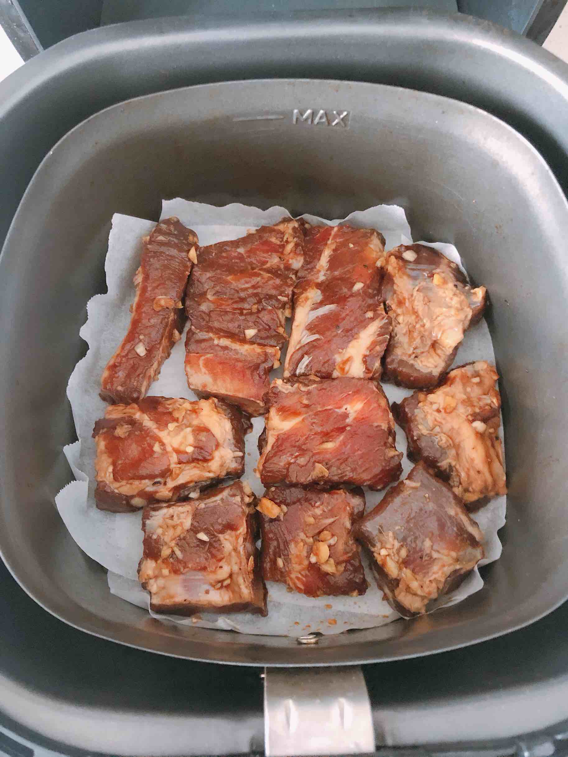 Air Fryer Version Garlic Pork Ribs recipe