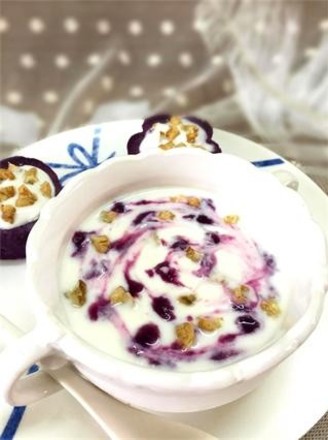 Purple Sweet Potato Walnut Yogurt recipe