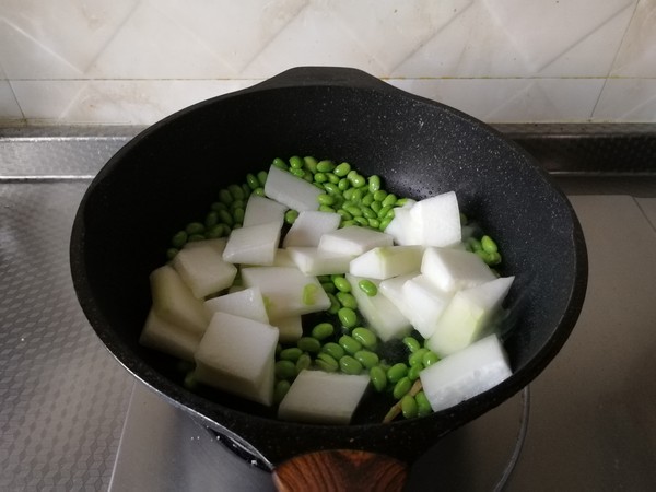 Winter Melon and Edamame Mustard Soup recipe