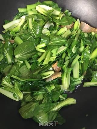 Stir-fried Vegetable Seedlings with Bacon recipe