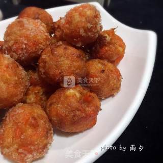 Fried Carrot Tofu Meatballs recipe