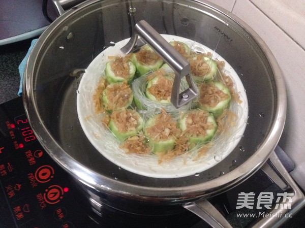 Steamed Loofah with Garlic Scallop recipe