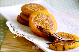 #trustzhimei# Pumpkin Sesame Cake recipe