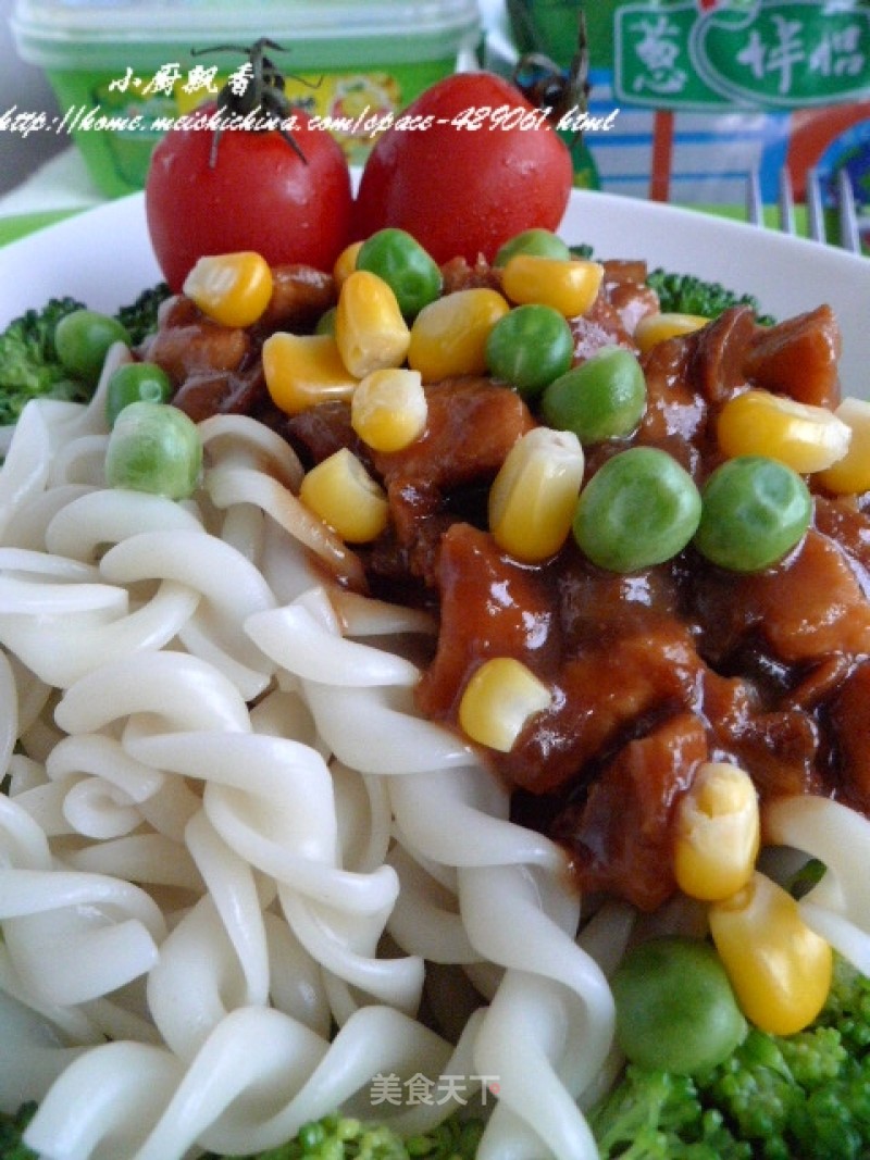 Fried Noodles with Chicken and Onion recipe