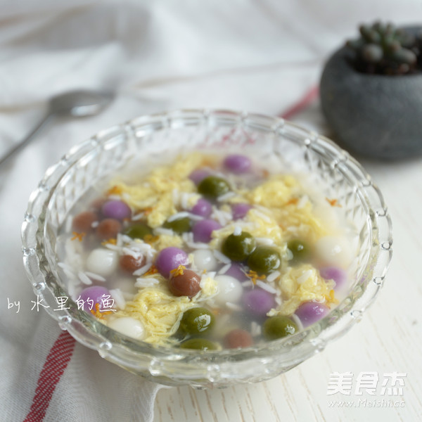 Colored Small Glutinous Rice Balls recipe