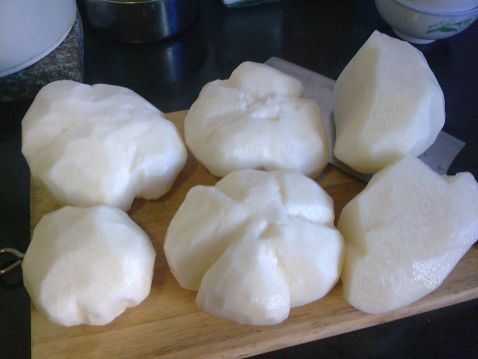 Fried Mushroom and Sha Ge Sheng Dumplings recipe