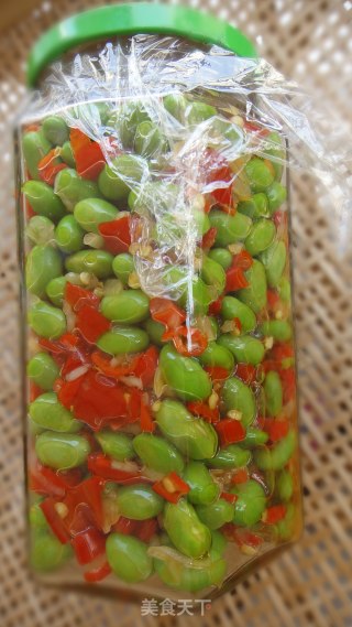 Hometown Dish----- Pickled Edamame with Chopped Pepper recipe