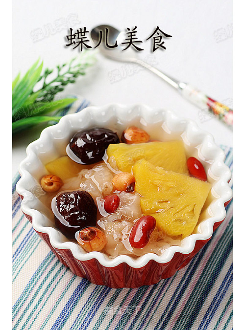 Red Date Kidney Bean Pineapple Tremella Soup [yushengyuan Ruoqiang Date Trial Report 1]