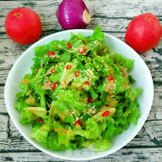 "cold Salad" Refreshing Lettuce with Sesame Sauce recipe