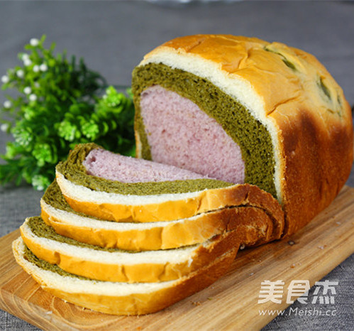 【pure Natural Three-color Toast】bread Machine Version recipe