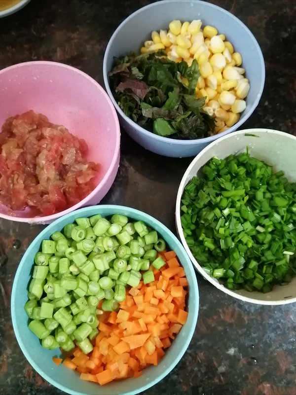 Simple Ingredients, Delicious~~ Fried Rice with Mixed Vegetables recipe