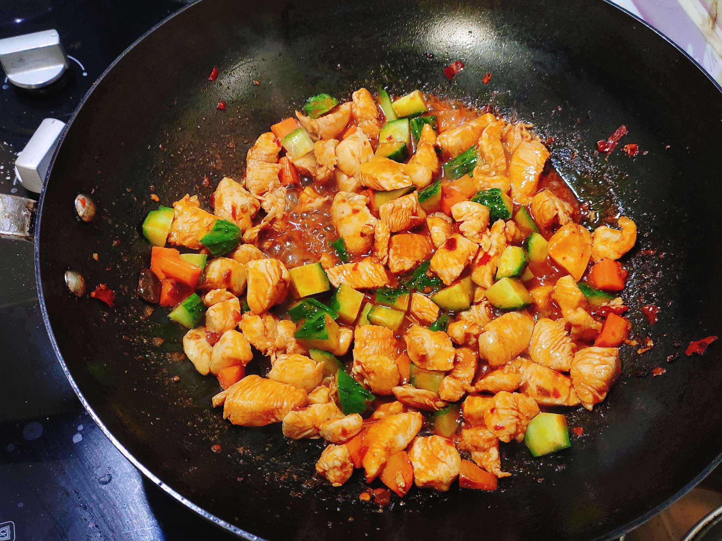 Red But Not Spicy Kung Pao Chicken recipe