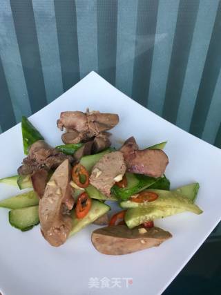 Cucumber and Chicken Liver with Flax Seed Oil recipe