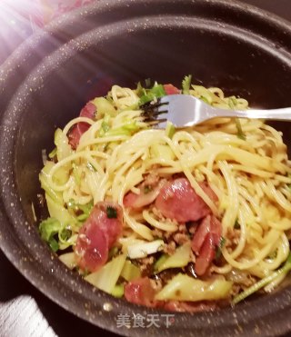 Spaghetti with Pork Sausage recipe