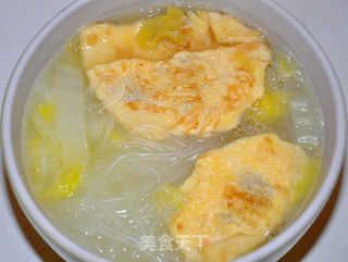 Chinese Cabbage Egg Dumpling Vermicelli Soup recipe