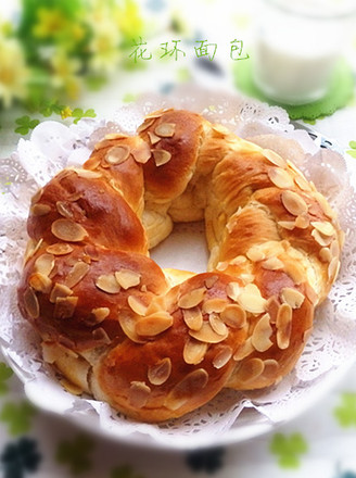 Milk Almond Garland Bread recipe