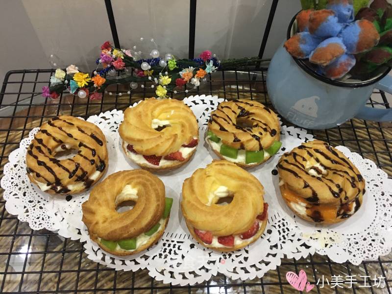 #四session Baking Contest and is Love to Eat Festival#fruit Puff Rings recipe