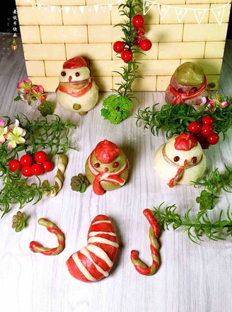 Christmas Pattern Buns One Snowman recipe