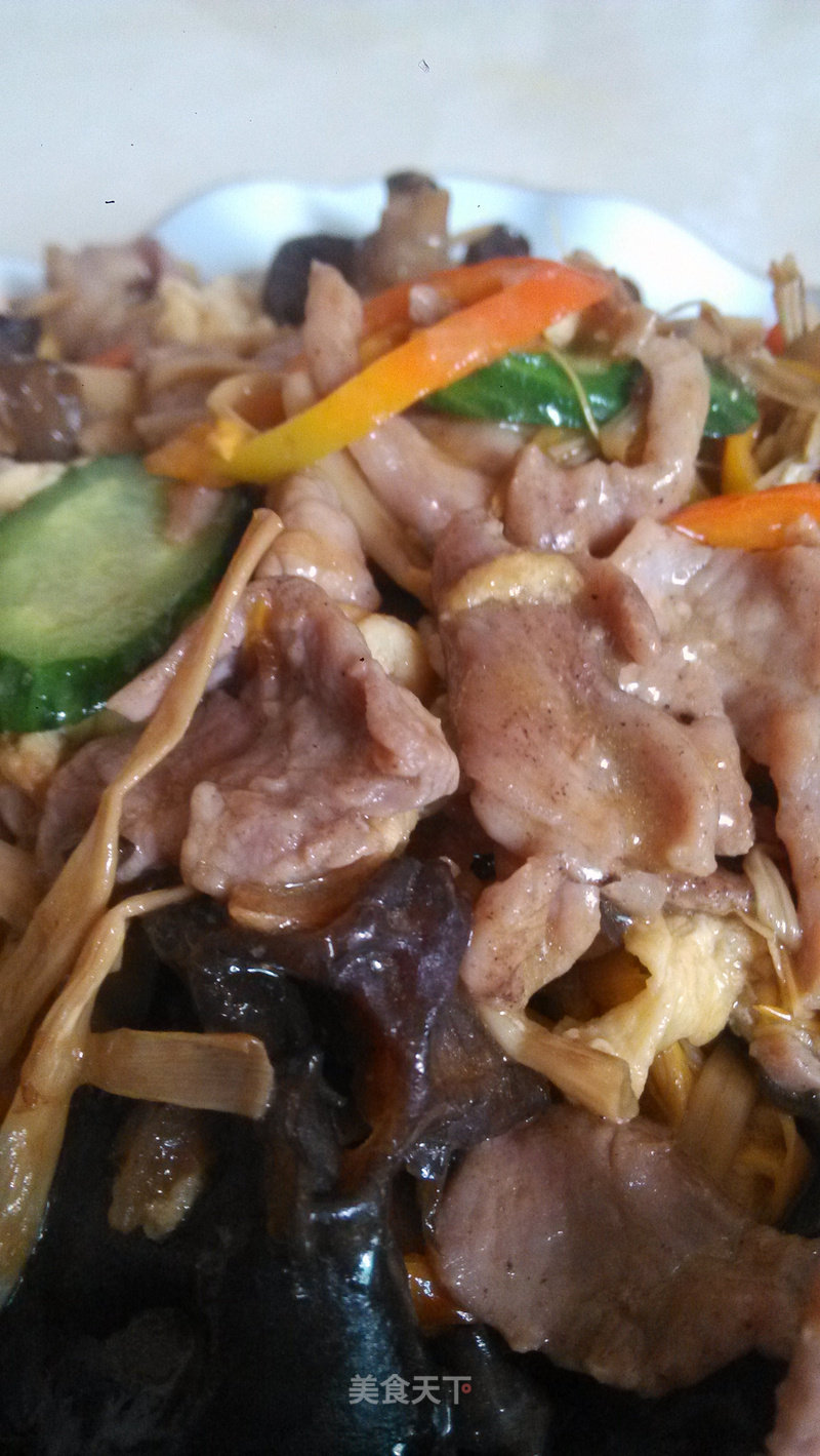 Stir-fried Mushu Pork recipe