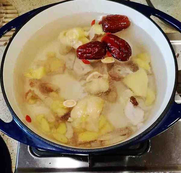 Chinese Yam and Astragalus Chicken Soup recipe